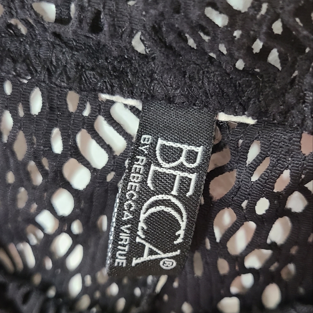 Becca Black Amore Lace Swim Cover-Up Palazzo Pants Sz S/M - Picture 6 of 10